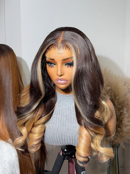 Luxe Raw blonde tips wave