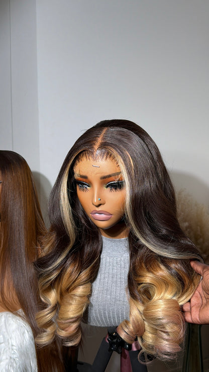 Luxe Raw blonde tips wave