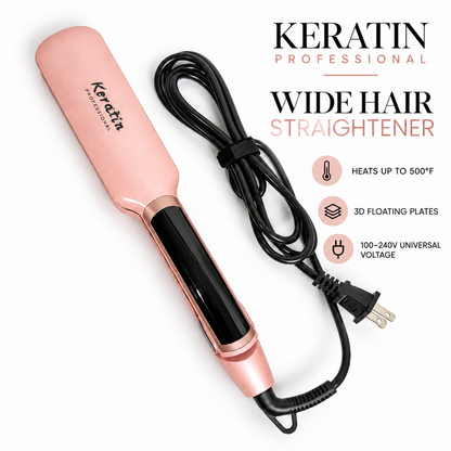 Keratin Professional Wide Hair Straightener