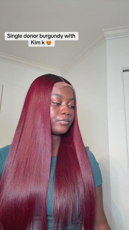 Raw single donor burgundy with 3X6