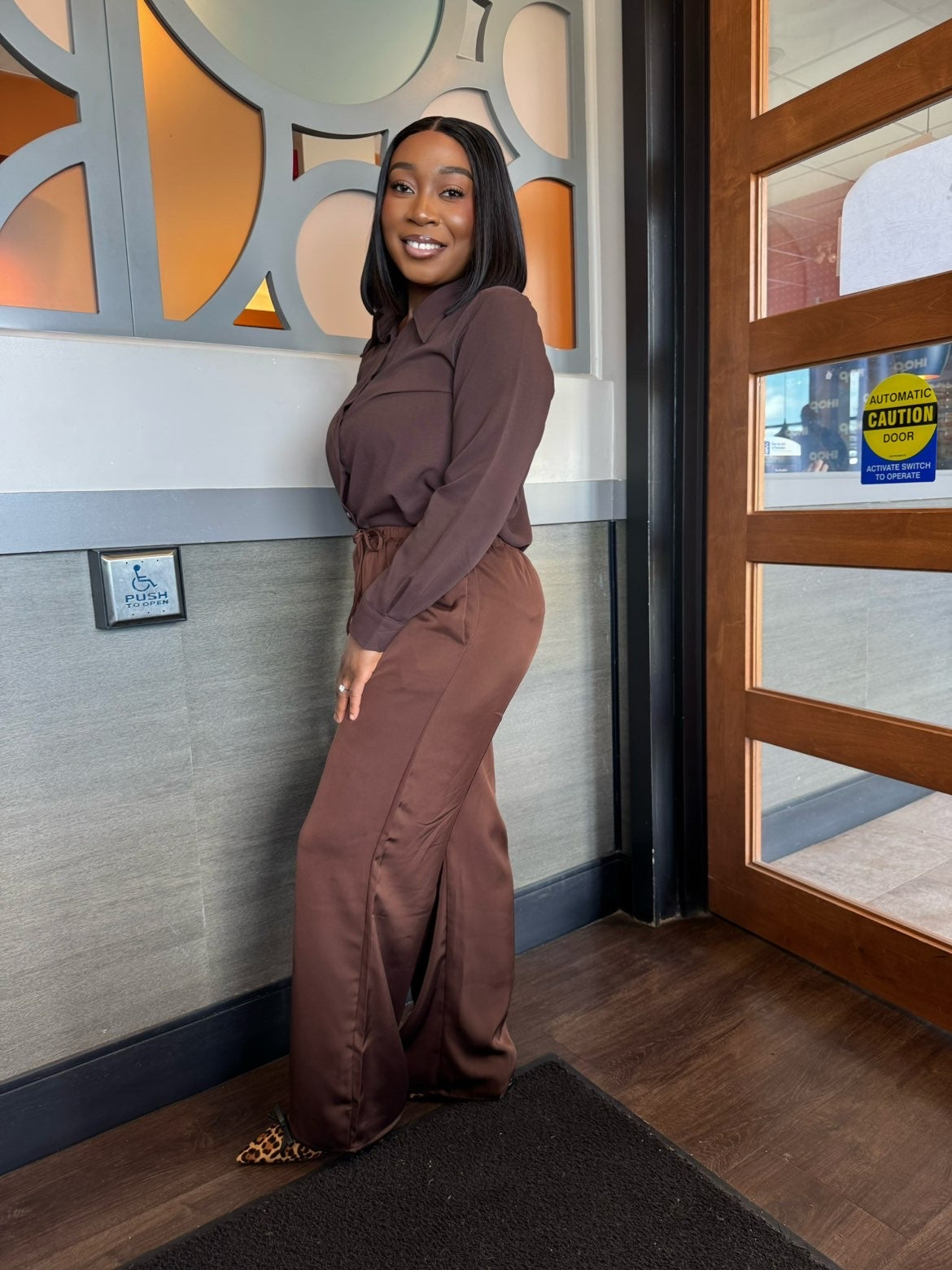Sandra wearing the bestselling Luxe Bob